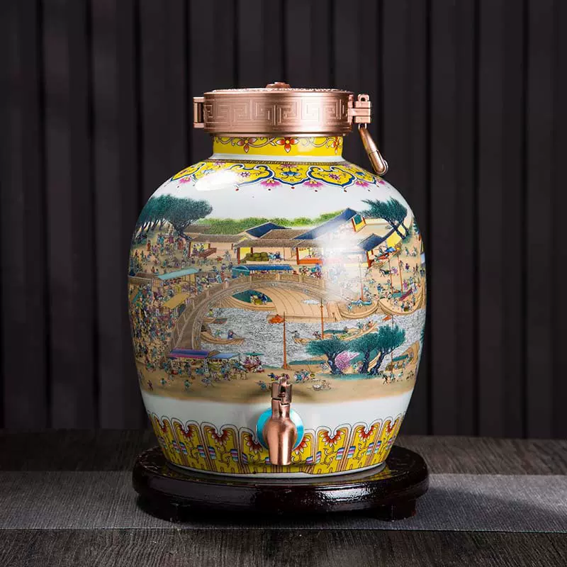 景德镇陶瓷泡酒坛子10斤20斤30斤50斤装仿古高档家用密封酒缸酒罐