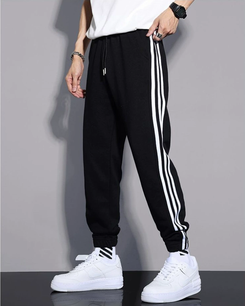 Классические три брусья спортивные брюки мужской осень-зима дикий прилив свободный корсет брюки в полоску баскетбол повседневные длинные брюки