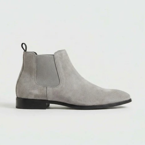 Cross-border bestseller: large-size, high-end, light-luxury suede Chelsea boots for men, made of cow suede, direct from the manufacturer