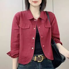 春秋季新款工装薄款外套女装小众POLO领韩版时尚宽松百搭短款上衣