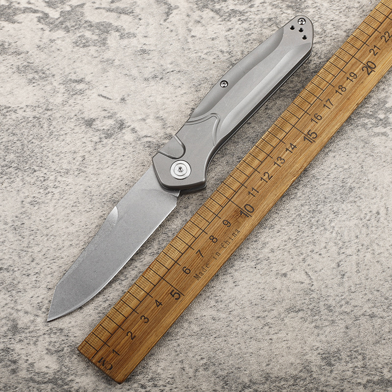 新しいスタイル 940 チタン合金ハンドル折りたたみ M390 鋼キャンプサバイバル釣りポケットコレクション EDC フルーツナイフツール|undefined