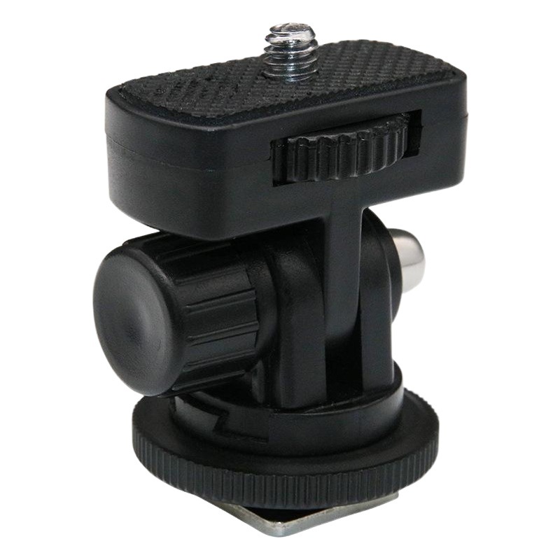 Soporte de cabeza de zapata caliente de cámara SLR flash Cabeza pequeña giratoria de 360 ° Cabeza universal de zapata caliente de metal completo