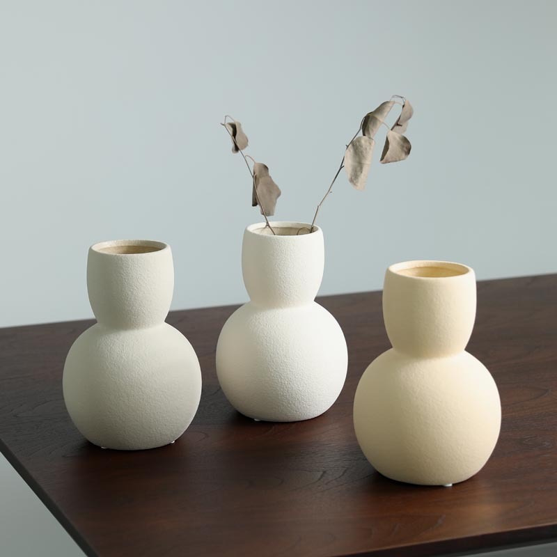 Vaso de cerámica retrógrada decoración suave sala de estar vestíbulo gabinete de televisión flores secas flores decorativas floral creativa