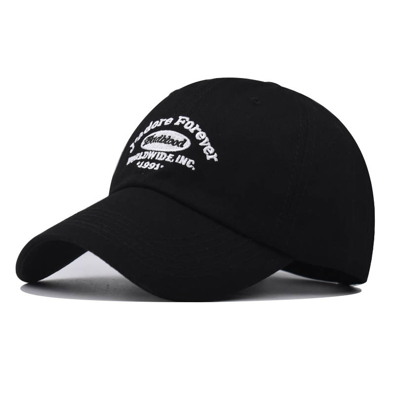 Nueva letra pequeña de algodón bordado sombrero de béisbol para hombres y mujeres sombrero al aire libre estilo coreano carta personalizada gorra de pico