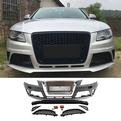 09-12 Models Are Suitable for Audi A4L Modification to Rs4 Large Body Kit Front Bumper, Rs4 Front Bumper Direct Supply from the Manufacturer