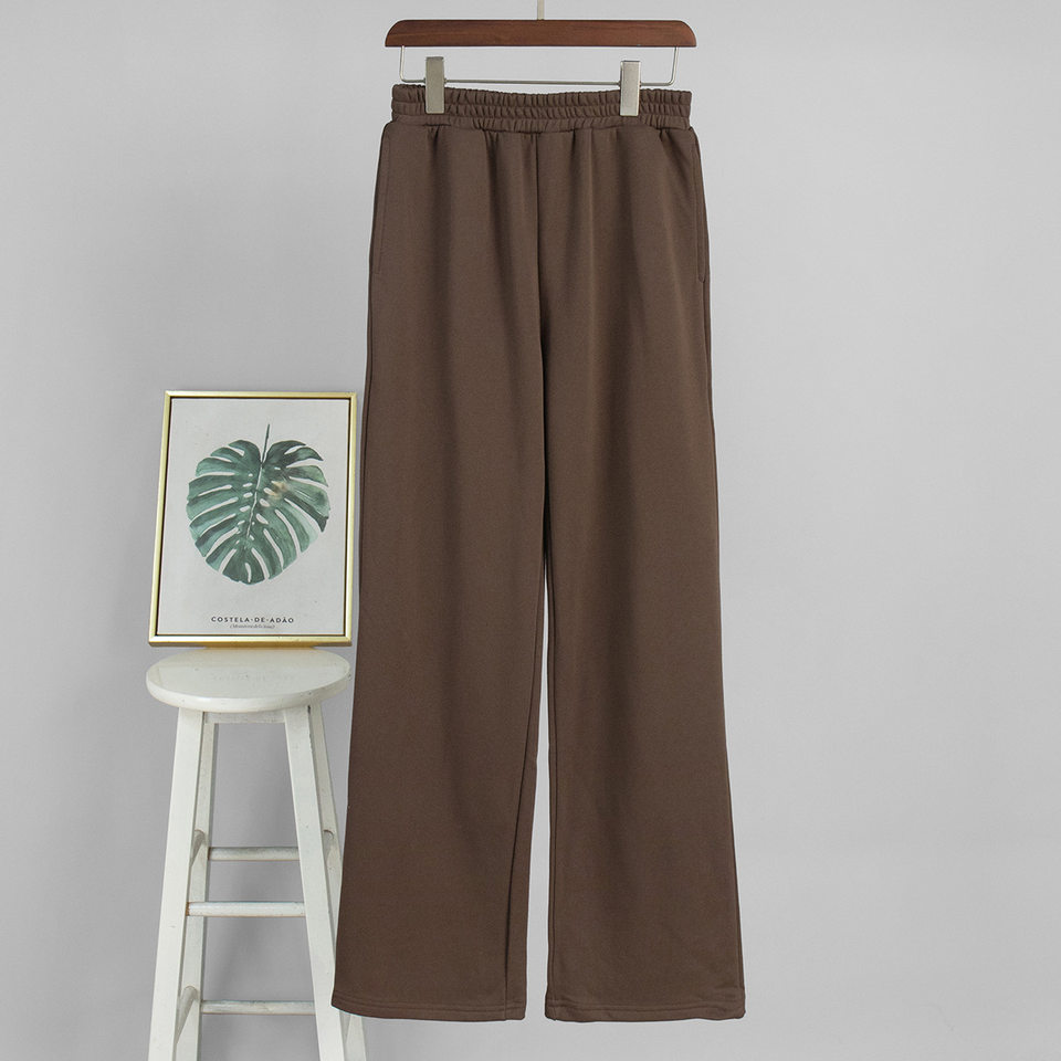 Bộ đôi áo nỉ thêu và quần dài nữ phong cách casual — Màu trắng nhạt, Màu xanh hải quân, màu xám, nâu sẫm chi tiết 14