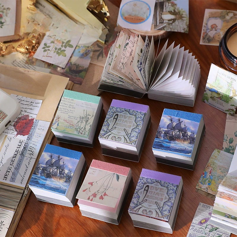 Книга стикеров серии Yuezhen Memories of the Old Century, рукописные заметки и наклейки, декоративный материал, бумага, ретро фон, 400 штук