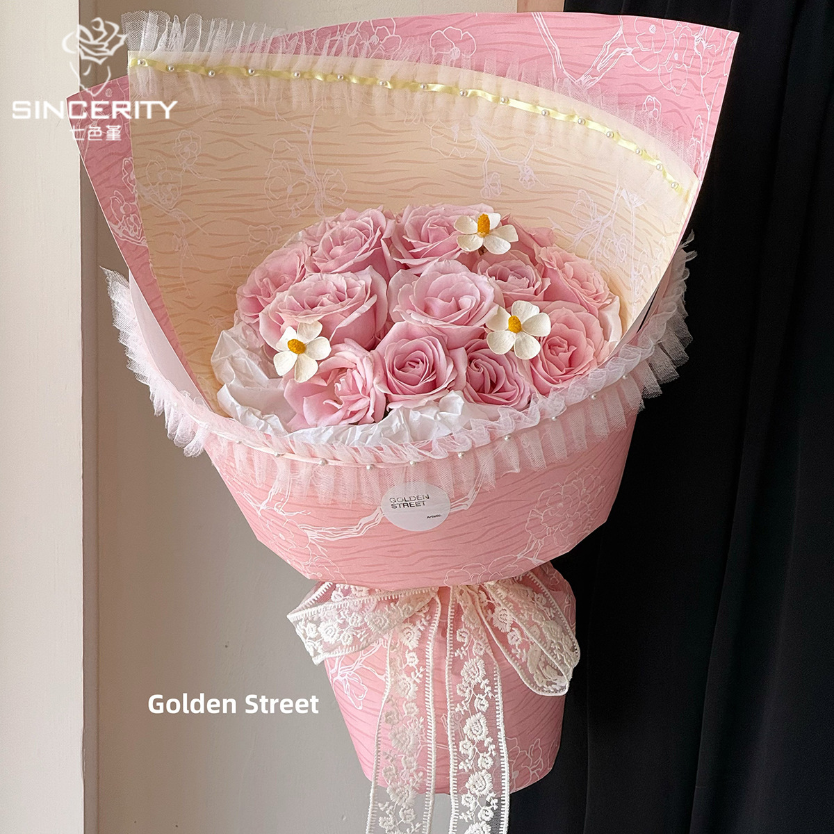 Flor de cordier de siete colores engrosado impermeable 150 g material de papel de embalaje de flores de regalo de flores de embalaje de papel