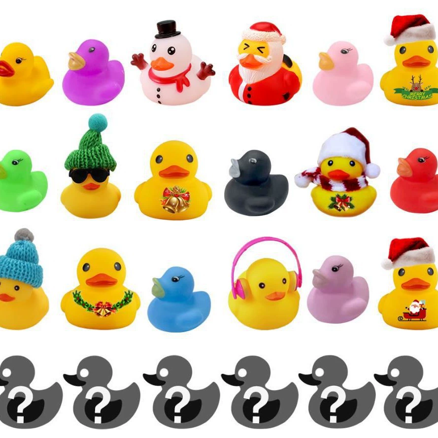 Резиновая утка B.Duck рождественский календарь, настраиваемые 18/24 набора утят, подарочная коробка цвета
