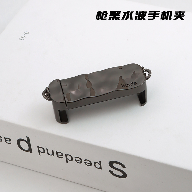 金属製携帯電話ストラップチェーン水の波紋携帯電話バッククリップパーソナライズされた取り外し可能なクロスボディ携帯電話クリップクロスボディストラップチェーン|undefined