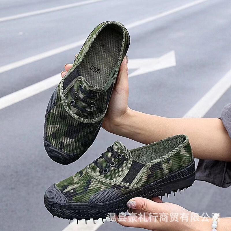 Liberation shoes men's rubber sole construction site shoes labor protection training shoes breathable light liberation shoes wholesale a generation