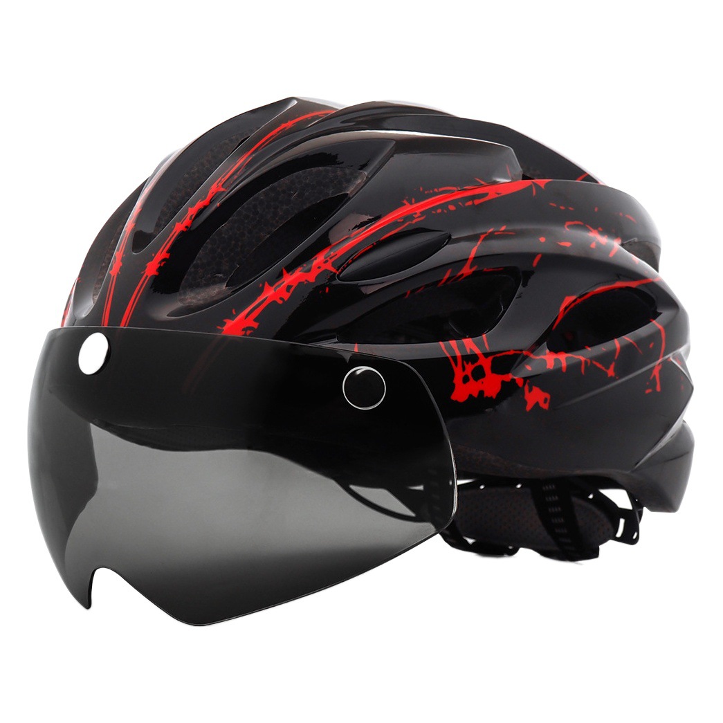 Cycling Protective Helmet Eps Adult Mountain Bike Sports Off-Road Helmet with Goggles Custom Logo Sticker