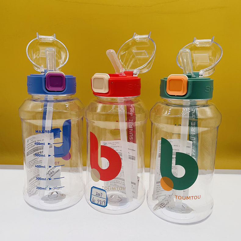 Dumedo 2022PC plástico taza de paja estudiante deportes al aire libre botella de agua portátil taza de agua taza de espacio fábrica al por mayor