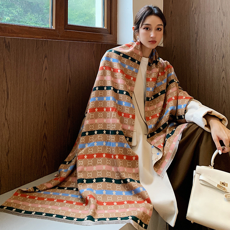 Air conditioning room shawl draped over women's 2023 new summer thin office blanket cape warm scarf dual-purpose neck protection_voghion.com