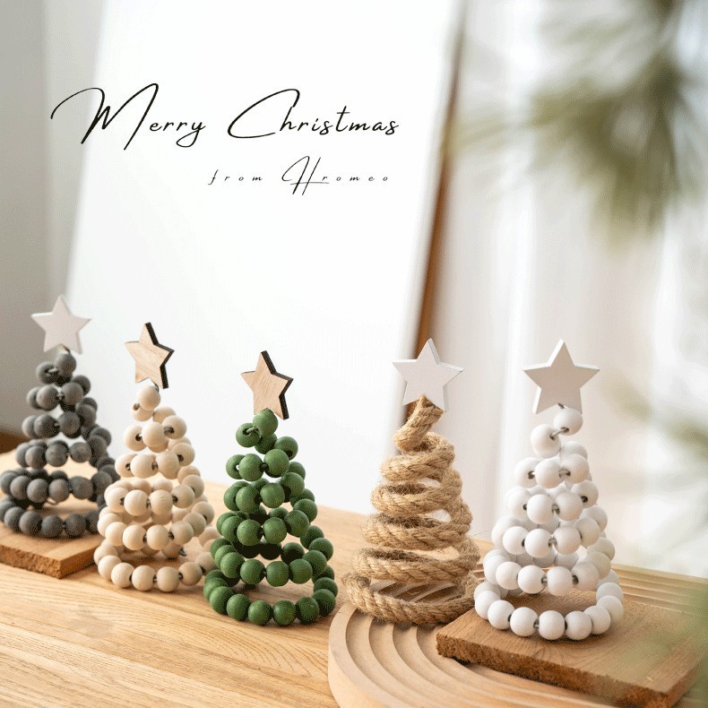 クリスマス装飾装飾品クリスマス装飾品創意北欧ins木製クリスマスツリーデスクトップ装飾品|undefined