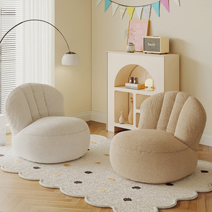 Nordic Style Cashmere White Rabbit Casual Chair Simple Home Homestay Single High-value Lazy Cloud Sofa