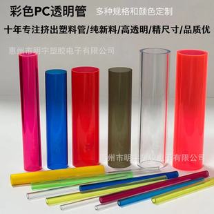 Colorful Pc Over-The-Line Pipe for Crafts/Toys/Digital Products/Creative Gifts Colorfulful Transparent Plastic Hard Round Pipe
