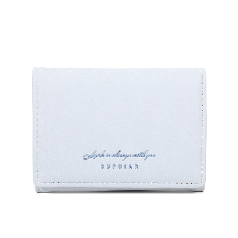 Nuevo multifuncional pu billetera de damas pequeña billetera de tres plegables bolsa de cambio de gran capacidad billetera de damas tela de algodón de alta calidad