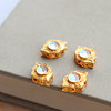 Copper glossy classic golden earrings, wholesale, 18 carat, gradient