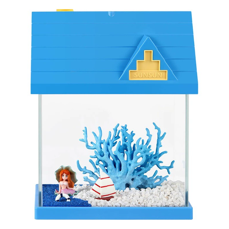 Настольный аквариум для гостиной, маленький аквариум из ультрапрозрачного стекла для домашнего использования, аквариум для экологического ландшафтного дизайна, оптом и дропшиппинг