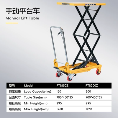 Loading and Unloading Truck – Avtomobil fırlanan platformaları - folding-200kg-to-1260mm-countertop-70045035