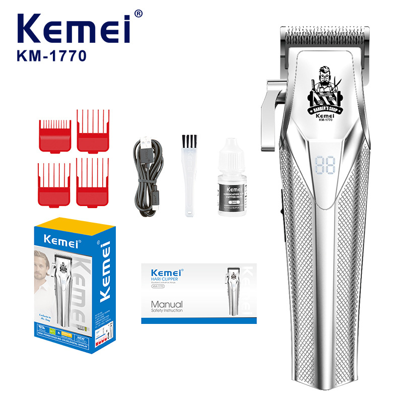 Kemei Xyin nuevo cortador de pelo eléctrico KM - 1770 cabeza de afeitar metal cortador de pelo eléctrico salón profesional