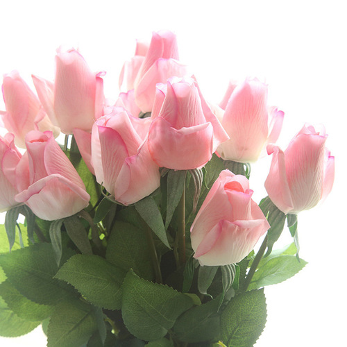 Fake flowers feel glued and wet rose buds manufacturer home decoration artificial flowers wedding bouquet MW59999
