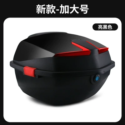 New Model Electric Scooter Trunk from the Source Factory, Universal Thickened Large Storage Box for Scooter Tail Box (Motorcycle Safety Supplies) - ling-ying-no1-bright-black-send-installation-accessories-single-tail-box