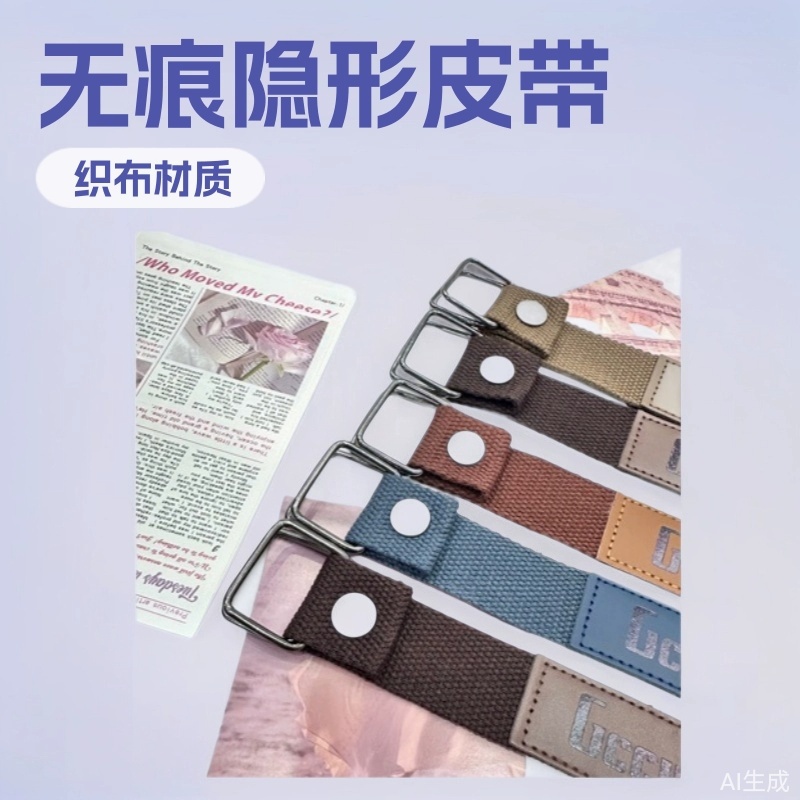 隐形皮带腰带女士无痕懒人腰间裤带弹力松紧牛仔裤裤子收腰神器