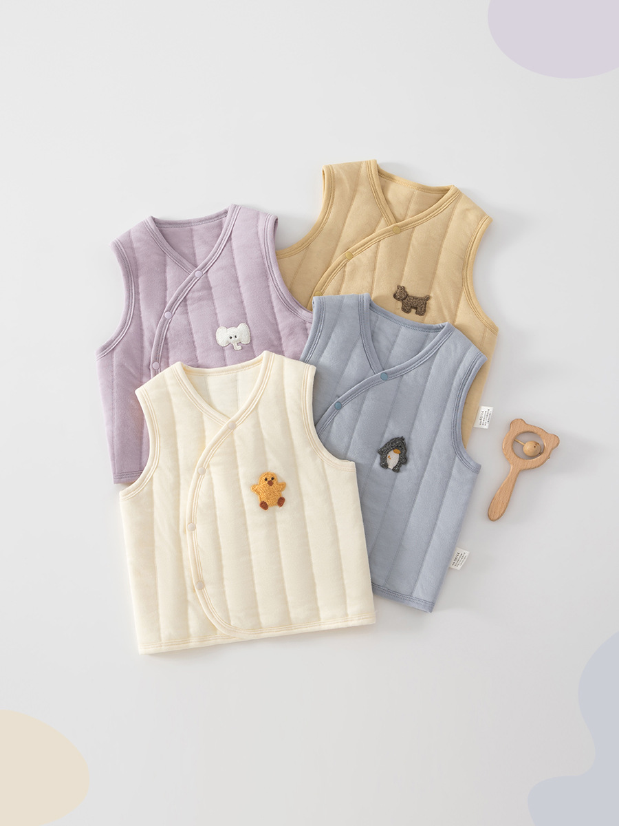 Baby chaleco de invierno y otoño ropa exterior recién nacida abrazadera de caballo de algodón tipo A chaleco de ropa interior caliente para bebés