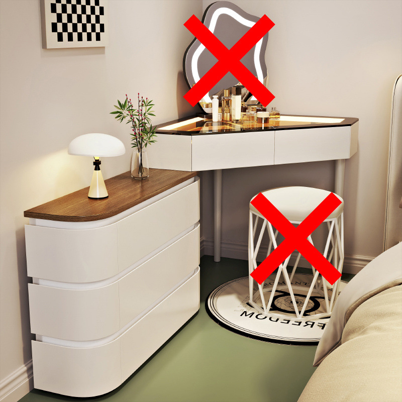 화이트 80cm 화장대 + 수납장 ♜⚑