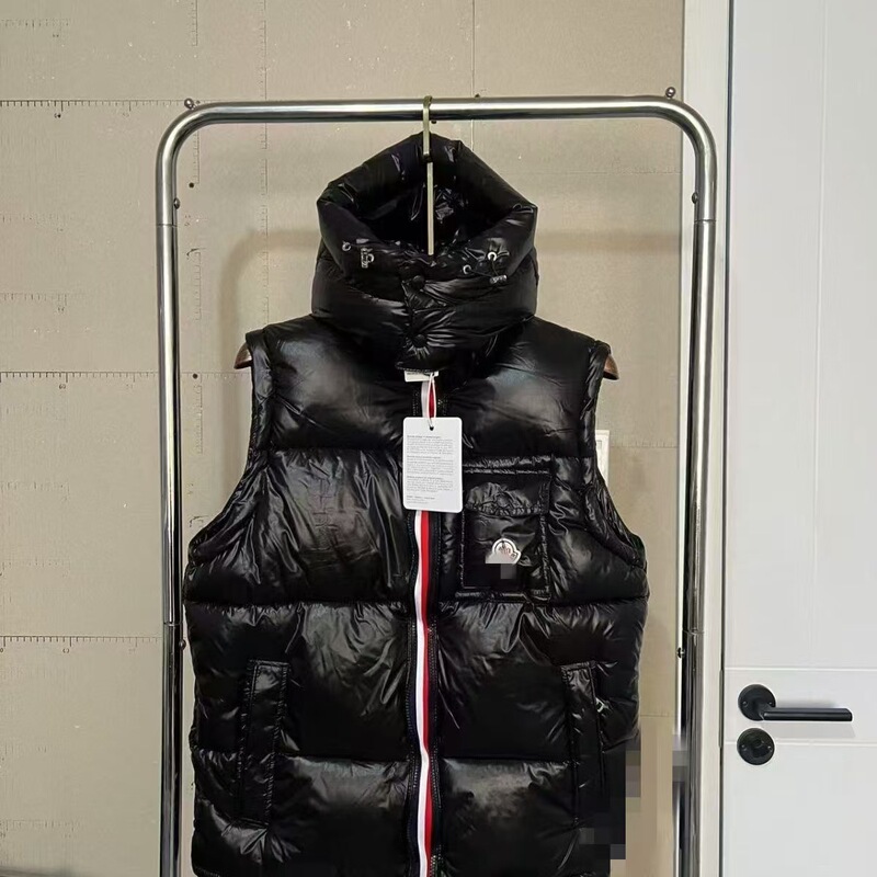 M家秋冬新款玛雅彩条男女同款可拆卸帽加厚棉服保暖无袖立领马甲|undefined