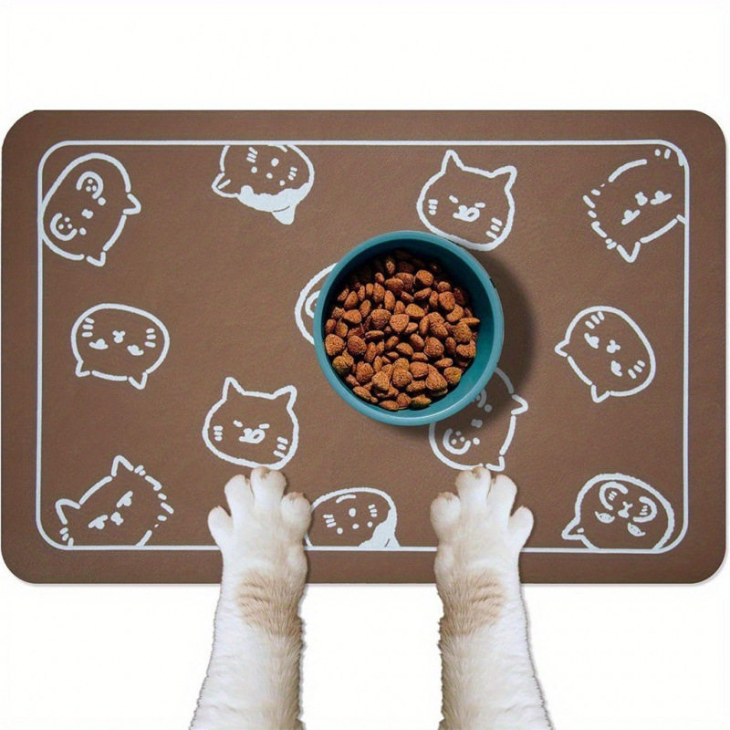 Alimentos para perros y gatos, almohadilla de barro de algas, almohadilla de alimentación a prueba de salpicaduras y humedad, absorción de agua, secado rápido, lavado y espesado