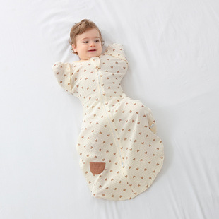 Baby's Anti-Scare Sleeping Bag Baby's Newborn Pure Cotton Gauze Surrender Swaddling Anti-Scare Artifact Spring and Summer Thin