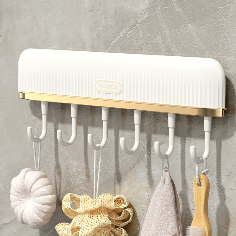 Крючок для одежды Настенный настенный тест Полотенце для шкафа Ряды для унитаза Фиксированная дверь без отверстий Крючок для одежды для ванной комнаты