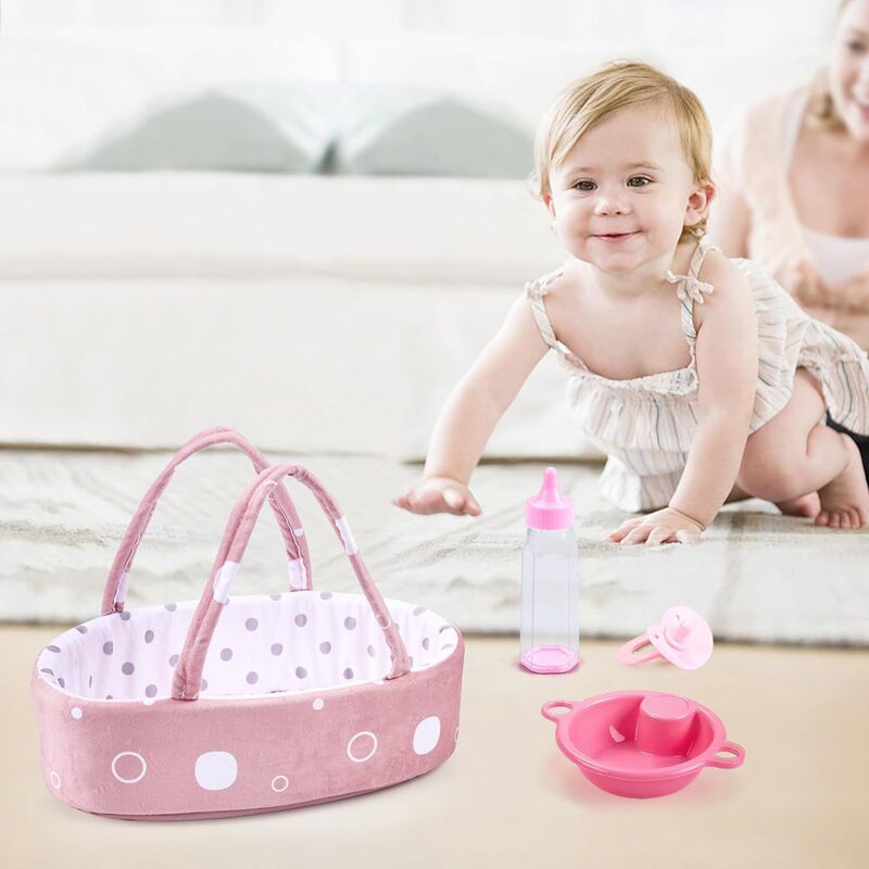 Doll Hand Basket Source Factory Wholesale Foreign Trade Simulation Baby Hand Basket Doll suit Cross-border Hot Sale Exclusive