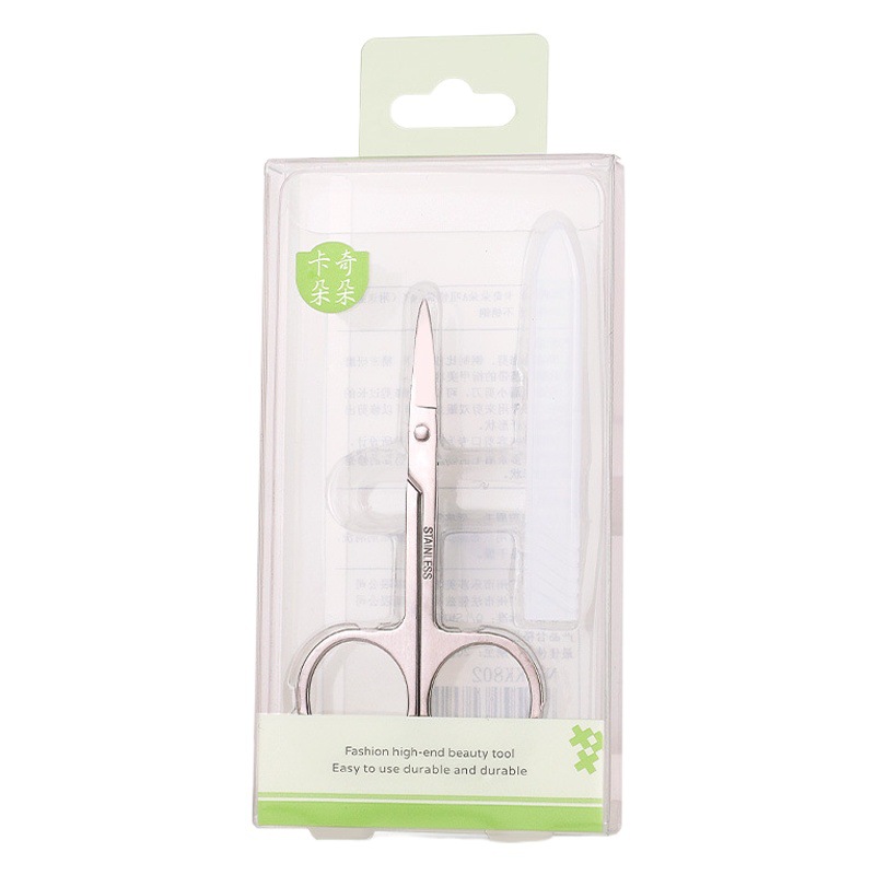 Kaqi Duoduo tijeras de cejas punta curva tijeras de cejas oro plata afilado Acero inoxidable belleza tijeras KK802