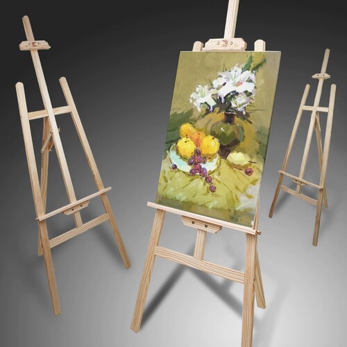 Wooden Easel Drawing Board 1.5m 1.75m Monochrome Sketching Painting Support Folding Easel 4K Drawing Board Set