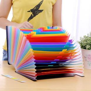 A4 Folder Transparent Insert Accordion Bag Multi-Layer Student Large-Capacity Desktop Storage Folder Test Paper Classification Layer
