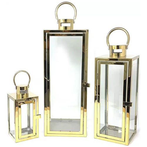 Hanging candlestick ornaments Russian style golden windproof lampshade wedding romantic atmosphere candlelight ornaments candle holder