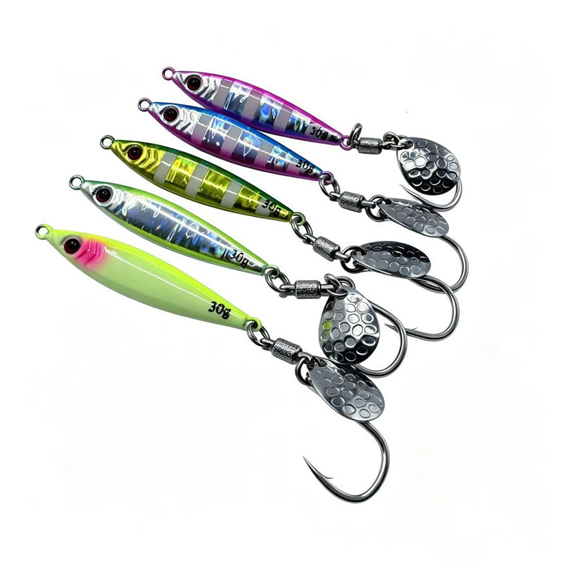 Qingdao Little Fat Man Long-Cast Iron Plate Lure with Bearing Spinner Hook Fishing Bait for Sea Fishing and Boat Fishing for Mackerel and Hairtail Qingdao Little Fat Man Long-Cast Iron Plate Lure with Bearing Spinner Hook Fishing Bait for Sea Fishing and Boat Fishing for Mackerel and Hairtail