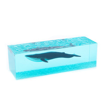 鲸鱼潜水员蓝鲸滴胶海洋桌面夜光汽车摆件模型树脂简约工艺品礼物