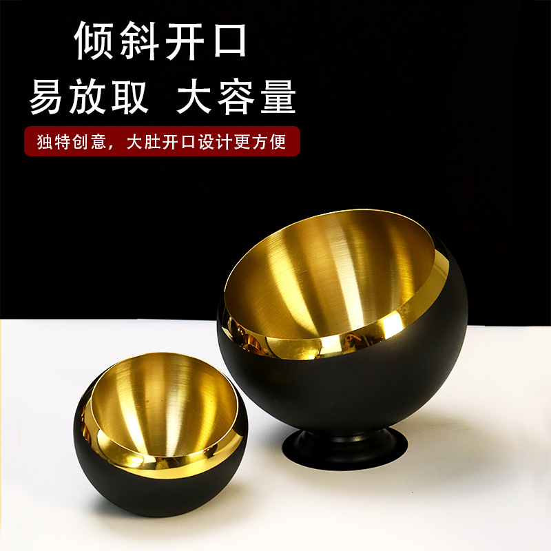 창조적 인 스테인레스 스틸 데스크탑 휴지통 사무실 커피 테이블 테이블 테이블 상단 껍질 저장 버킷 담배 컵 KTV 바 재떨이