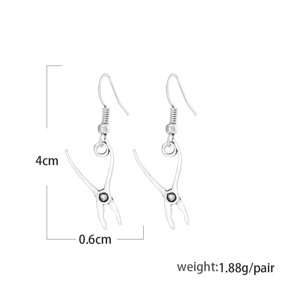 New Creative Kitchen Knife Saw Small Wrench Axe Earrings Wholesale Nihaojewelry display picture 16