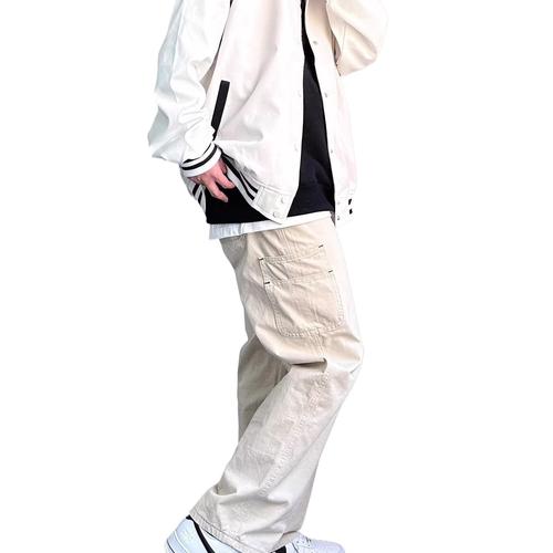 Men's Summer American Streetwear Fashion Wide Leg Pants Trendy Versatile Loose Straight Leg Casual Long Pants