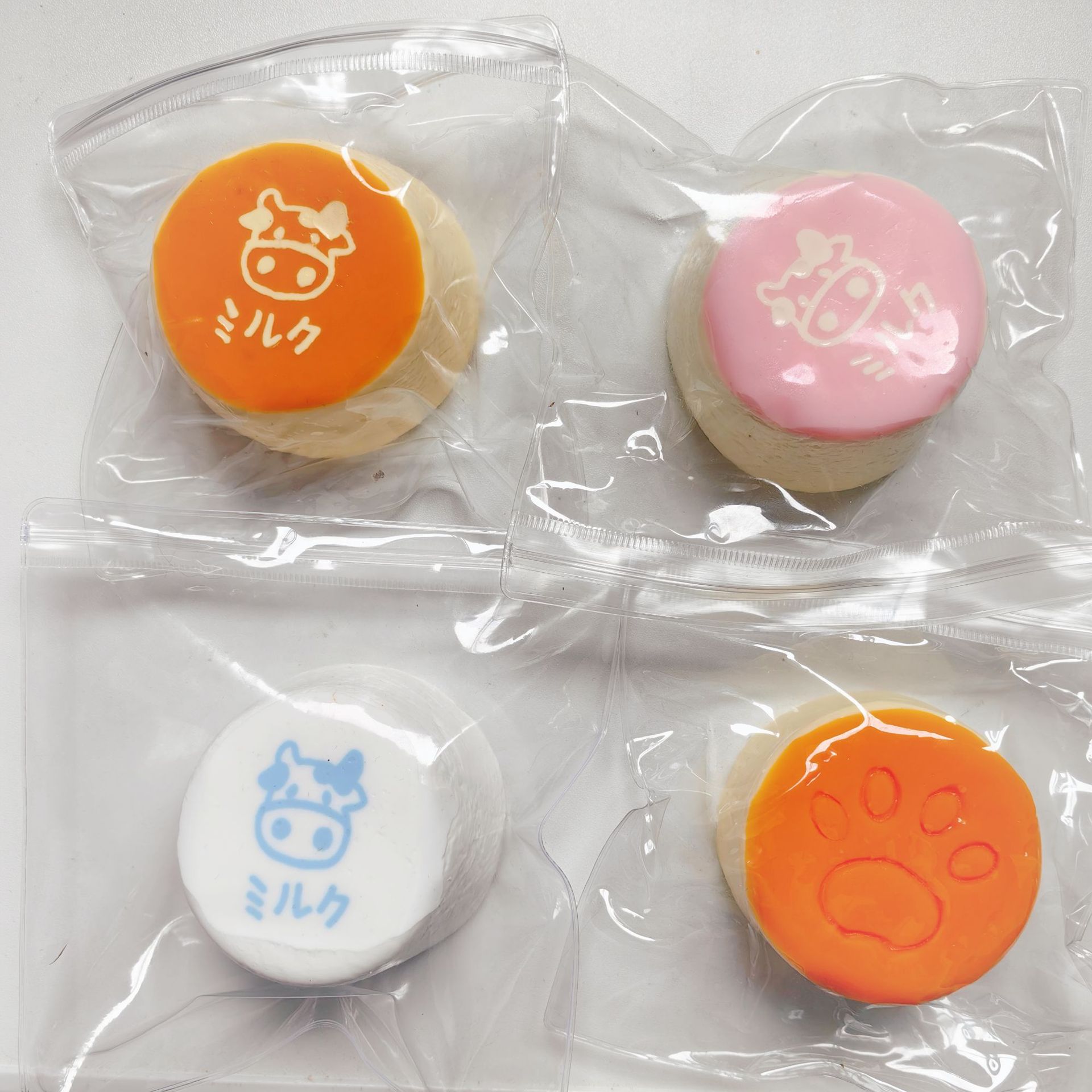 Cheese Cow Squishy Toy, Simulated Milk Pudding Squishy Toy, Cat Paw Squishy Toy, Stress Relief Slow Rebound Squishy Toy
