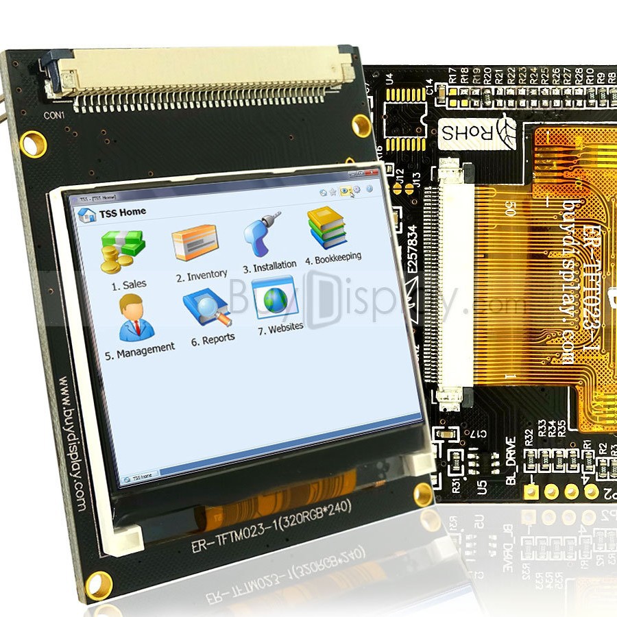 2.3寸TFT LCD彩色液晶显示模块/320x240点阵彩屏模组带转接板