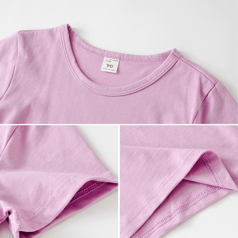 夏の子供服の中童純綿半袖tシャツの上着は国境を越えてアマゾンの子供服を卸売りします。