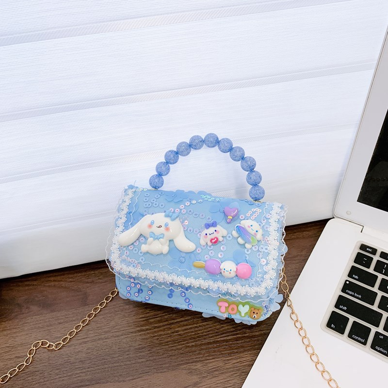 Nueva princesa bolso de perla de caricatura de mujer pequeña fragancia de viento de niña bolso de mochila accesorios para niños bolso de cambio de hombro