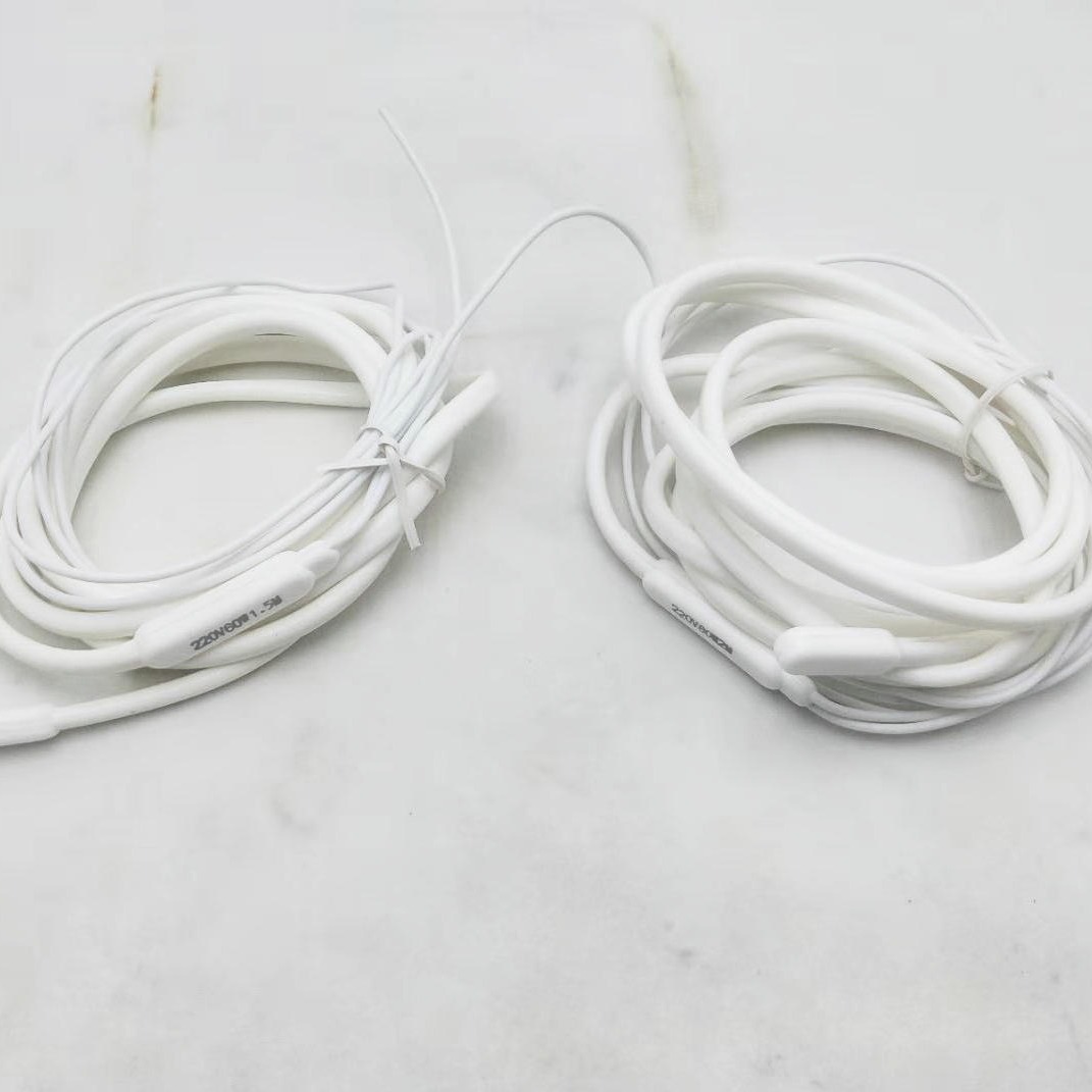 冷库排水管化霜加热线硅橡胶发热线防水型加热带220V电热线加热线